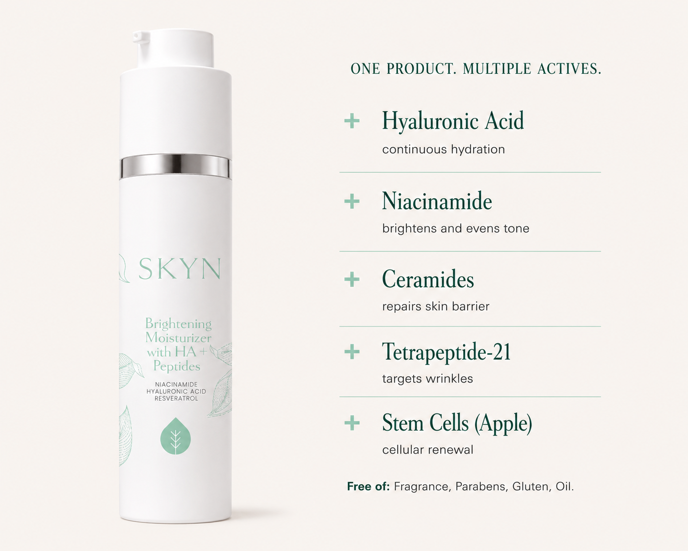Brightening Moisturizer with HA + Peptides
